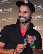 Shikhar Dhawan at Unveiling of the TAG Heuer latest Aquaracer 500 M Series