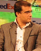 Adam Gilchrist, Sourav Ganguly and Harsha Bhogle at Master of Deliveries event by FedEx in association with CNN IBN