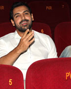 John Abraham at media screening of shootout at wadala