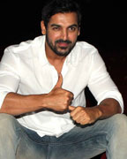 John Abraham at media screening of shootout at wadala