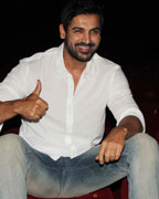 John Abraham at media screening of shootout at wadala