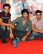 Promotion of movie Kai Po Che at Reliance Trends