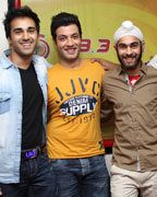 Team Fukrey at Radio Mirchi Mumbai studio for movie promotion