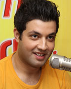 Varun Sharma at Radio Mirchi Mumbai studio for promotion of his upcoming movie Fukrey