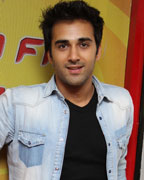 Pulkit Samrat at Radio Mirchi Mumbai studio for promotion of his upcoming movie Fukrey