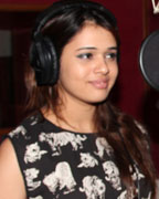 Shyamali Kholgade at the music recording of Dinkar Rao's film Bawaria Gang - The True Story