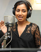 Shreya Ghosal at Song Recording of Janta Vs Janardan