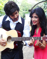 Shivin Narang and Shibani Kasyap on the set of TV serial 'Veera'