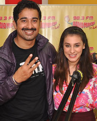 Ranvijay and Anindita Nayar at Roadi Mirchi to promote her movie 3 A.M.