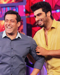 Salman Khan and Arjun Kapoor on the sets of Bigg Boss 8