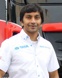 Narain Karthikeyan at the launch of Truck Racing Championship in India by Tata Motors