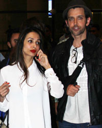 Malaika Arora and Hrithik Roshan spotted at Airport