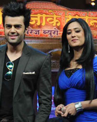 Manish Paul and Shweta Tiwari at Mad in India press conference