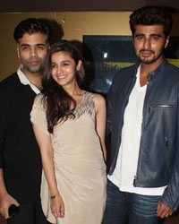 Karan Johar, Arjun Kapoor and Alia Bhatt Promotion of film 2 states at pvr juhu