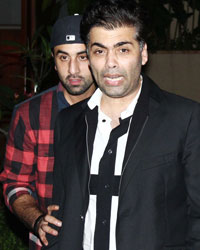 Ranbir Kapoor and Karan Johar snapped at Siddarth Roy Kapoor's house