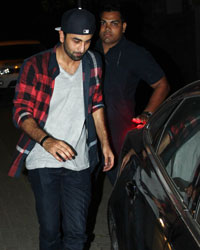 Ranbir Kapoor  snapped at Siddarth Roy Kapoor's house