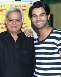 Mahesh Bhatt and Raj Kumar Rao at Radio Mirchi Mumbai studio during promotion of 'Citylights'