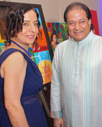 Anup Jalota at Sangeeta Babani painting Exhibition