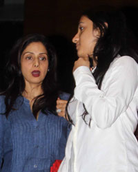 Sridevi and Jhanvi Kapoor snapped at Cinemax