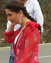 Kareena Kapoor on the sets of Singham 2