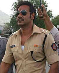 Ajay Devgn on the sets of Singham 2