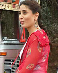 Kareena Kapoor on the sets of Singham 2