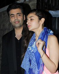 Karan Johar and Alia Bhatt spotted outside a restaurant in Bandra