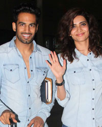 Upen Patel and Karishma Tanna snappd at airport