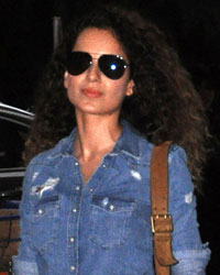 Kangana Ranaut snapped ar airport