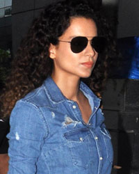 Kangana Ranaut snapped ar airport