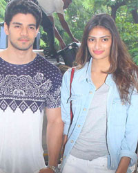 Suraj Pancholi and Athiya Shetty at Domestic Airport