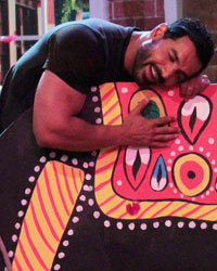 John Abraham on the sets of Comedy Nights with Kapil