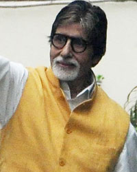 Amitabh Bachchan waves to his fans outside his Bungalow Jalsa