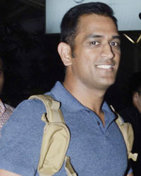 Mahendra Singh Dhoni spotted at airport