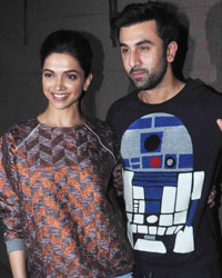 Deepika Padukone and Ranbir Kapoor at Promotion of 'Tamasha' at Mehboob Studio