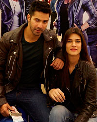 Varun Dhawan and Kriti Sanon at Mumbai Duty Free