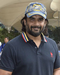 R Madhavan snapped outside Mumbai airport