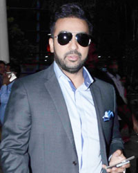 Raj Kundra Snapped at Domestic Airport