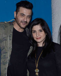 Sanjay Kapoor, Maheep Kapoor and Anu Dewan at olive bar Mumbai2015