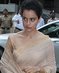 Kangana Ranaut at the condolence meet of Madhur Bhandarkar' mother