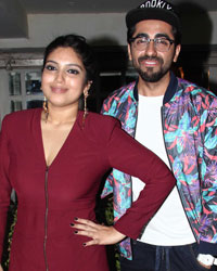 Ayushman Khurana with Bhumi Pednekar snapped at 69 restaurent in juhu