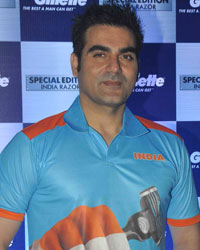 Media Interaction of Arbaaz Khan by Gillette for cricket