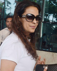 Juhi Chawla snapped at domestic airport