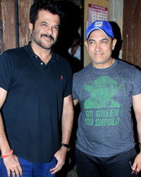 Aamir Khan at Anil Kapoor's residence