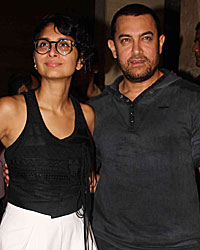 Kiran Rao and Aamir Khan at the special screening of Marathi movie Court