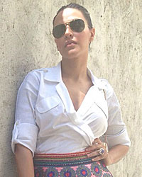 Neha Dhupia in Neha Agarwal's design