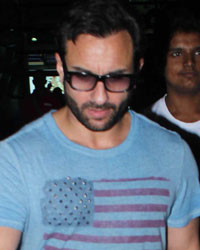 Saif Ali Khan spotted at the international airport in Mumbai