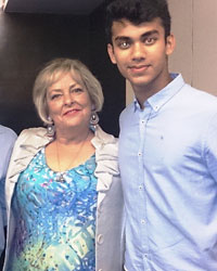 Babil Khan, Ellen Dash Walter and Sutapa Sikdar at the 2nd annual SIS Dream Team Premiere