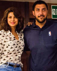 Ranveer Singh and Priyanka Chopra met NBA player Sim Bhullar in Mumbai