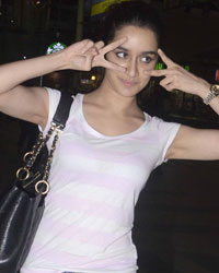 Shraddha Kapoor in dancing mood at domestic airport